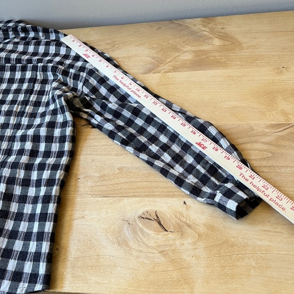 O’MER SHIRT WOMENS US 8 CHECKED PREPPY ITALIAN COTTON BLD CLASSIC CASUAL CHIC - Picture 11 of 12